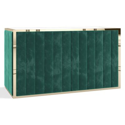 Image of Milo Bar, Gold Frame, Velvet Emerald